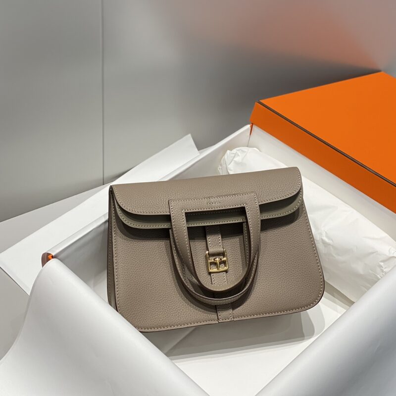 Replica Hermes Halzan Asphalt Gray 1 Replica Hermes Halzan Asphalt Gray - elite superclone designer purse