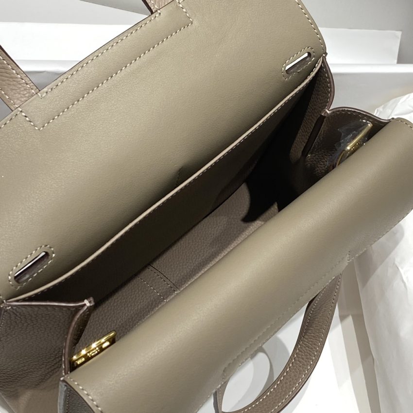 Replica Hermes Halzan Asphalt Gray 3 Replica Hermes Halzan Asphalt Gray - realistic designer-inspired fake bag
