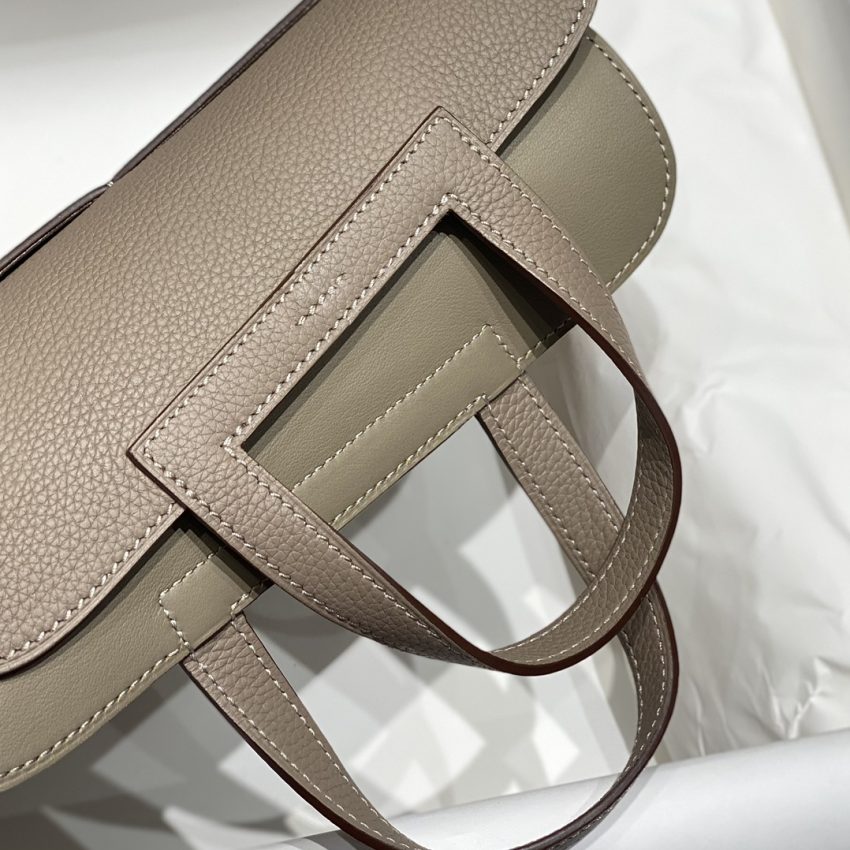 Replica Hermes Halzan Asphalt Gray 2 Replica Hermes Halzan Asphalt Gray - near-authentic luxury replica handbag
