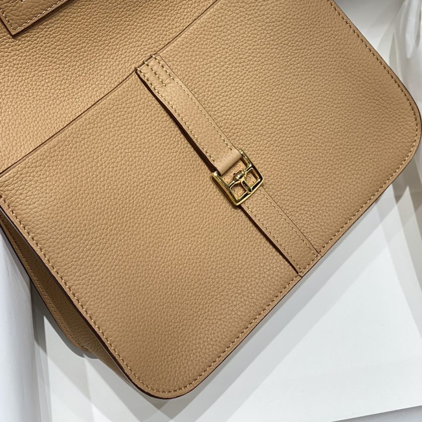 Replica Hermes Halzan Milk Tea 7 Replica Hermes Halzan Milk Tea - authentic-look luxury purse replica