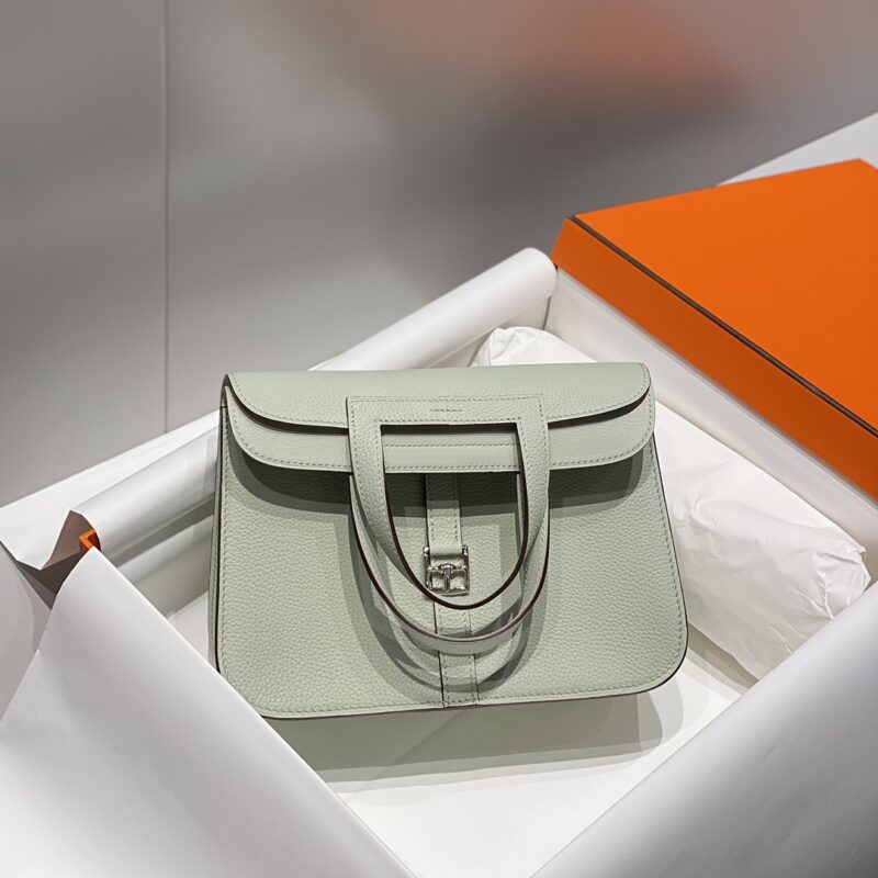 Replica Hermes Halzan Light Green - high-accuracy replica luxury purse
