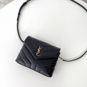 Replica YSL LouLou Mini Black 2 Replica YSL LouLou Mini Black - premium-grade designer purse dupe
