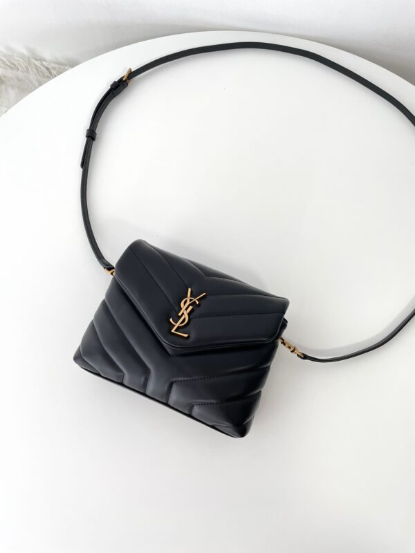 Replica YSL LouLou Mini Black 2 Replica YSL LouLou Mini Black - premium-grade designer purse dupe