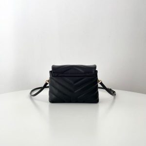 Replica YSL LouLou Mini Black 3 Replica YSL LouLou Mini Black - authentic-look luxury purse replica