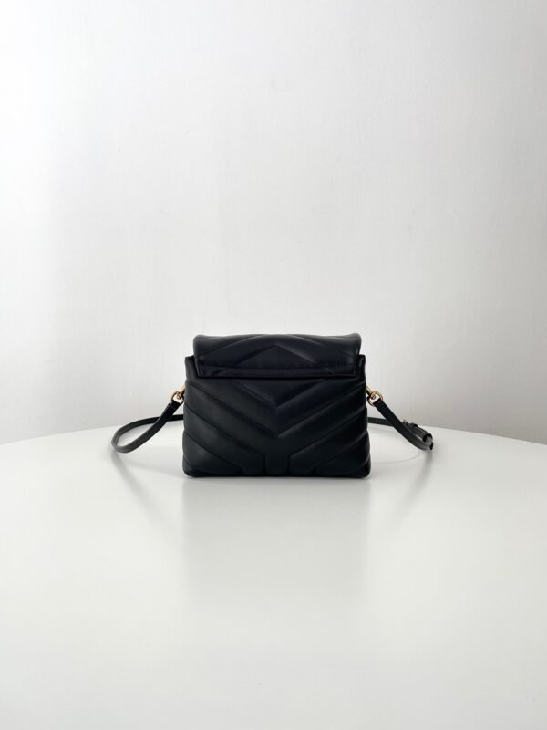 Replica YSL LouLou Mini Black 3 Replica YSL LouLou Mini Black - authentic-look luxury purse replica