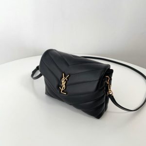 Replica YSL LouLou Mini Black 6 Replica YSL LouLou Mini Black - high-end fake designer purse