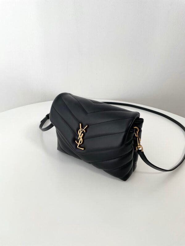 Replica YSL LouLou Mini Black 6 Replica YSL LouLou Mini Black - high-end fake designer purse
