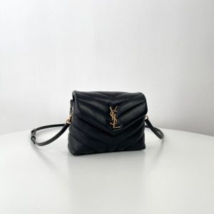 Replica YSL LouLou Mini Black 9 Replica YSL LouLou Mini Black - high-end fake designer purse