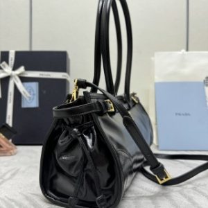 Replica Prada Black Leather bag 5 Replica Prada Black Leather bag - 1:1 designer replica handbag