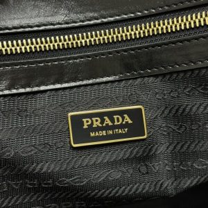 Replica Prada Antique Nappa Tote Black 2 Replica Prada Antique Nappa Tote Black - 1:1 designer replica handbag
