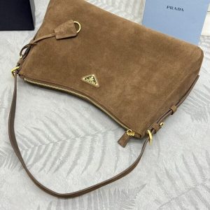 Replica Prada Prada Aimée Suede Large - elite superclone designer purse