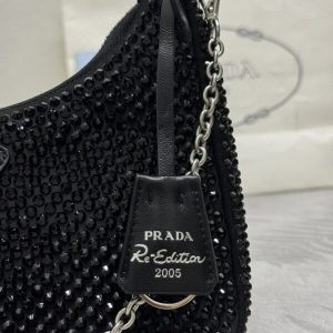 Replica Prada Re-Edition 2005 Diamond Black 9 Replica Prada Re-Edition 2005 Diamond Black - 1:1 designer replica handbag
