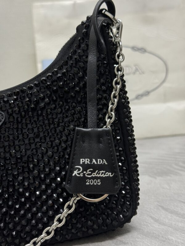 Replica Prada Re-Edition 2005 Diamond Black 9 Replica Prada Re-Edition 2005 Diamond Black - 1:1 designer replica handbag
