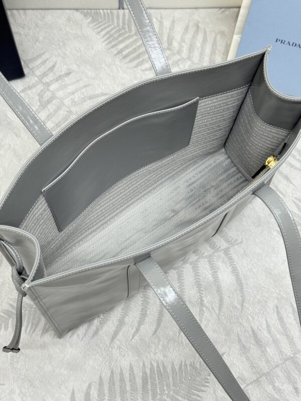 Replica Prada Antique Nappa Tote Grey 4 Replica Prada Antique Nappa Tote Grey - premium 1:1 fake handbag model