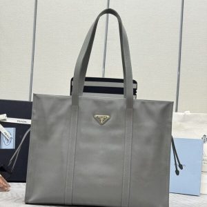 Replica Prada Antique Nappa Tote Grey 1 Replica Prada Antique Nappa Tote Grey - authentic-look luxury purse replica