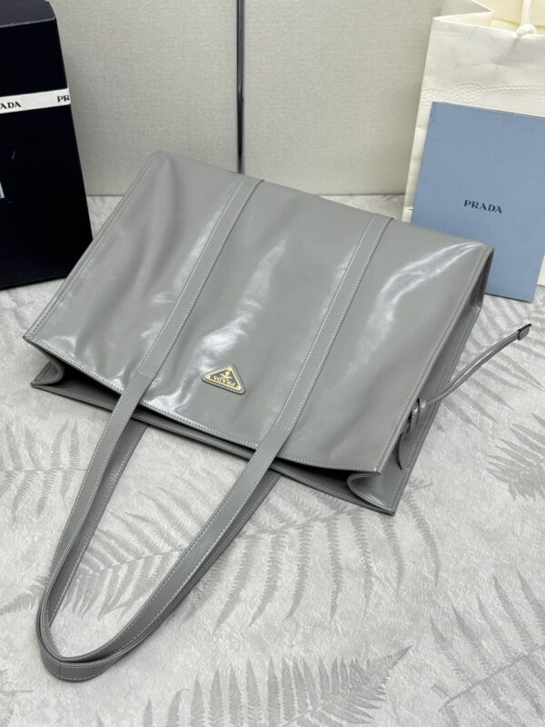 Replica Prada Antique Nappa Tote Grey 5 Replica Prada Antique Nappa Tote Grey - near-authentic luxury replica handbag