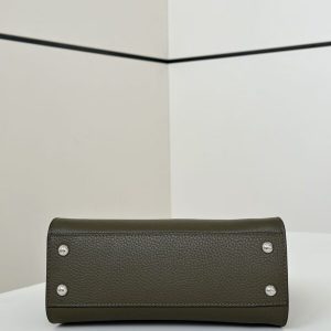 Replica Fendi Peekaboo Khaki Python Handle - authentic-look luxury purse replica
