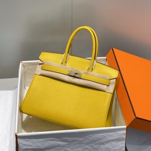 Replica Hermes Birkin Amber Yellow 1 Replica Hermes Birkin Amber Yellow - realistic designer-inspired fake bag