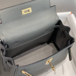 Replica Hermes Kelly Mini Cumulonimbus Gray 7 Replica Hermes Kelly Mini Cumulonimbus Gray - authentic-look luxury purse replica