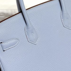Replica Hermes Birkin Linen Blue - top-tier luxury replica shoulder bag