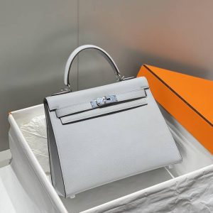 Replica Hermes Kelly Seagull Blue 9 Replica Hermes Kelly Seagull Blue - premium 1:1 fake handbag model