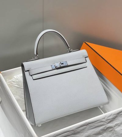Replica Hermes Kelly Seagull Blue - premium 1:1 fake handbag model