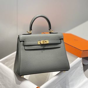 Replica Hermes Kelly Mini Cumulonimbus Gray 1 Replica Hermes Kelly Mini Cumulonimbus Gray - 1:1 designer replica handbag