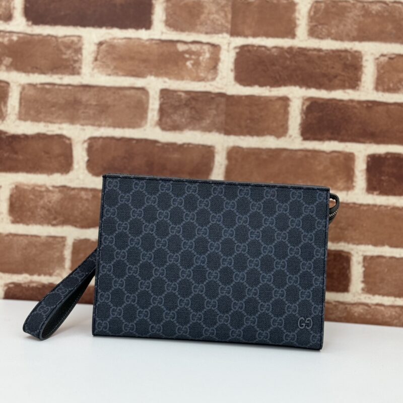 Replica Gucci GG Canvas Pouch Blue 3 Replica Gucci GG Canvas Pouch Blue - authentic-look luxury purse replica