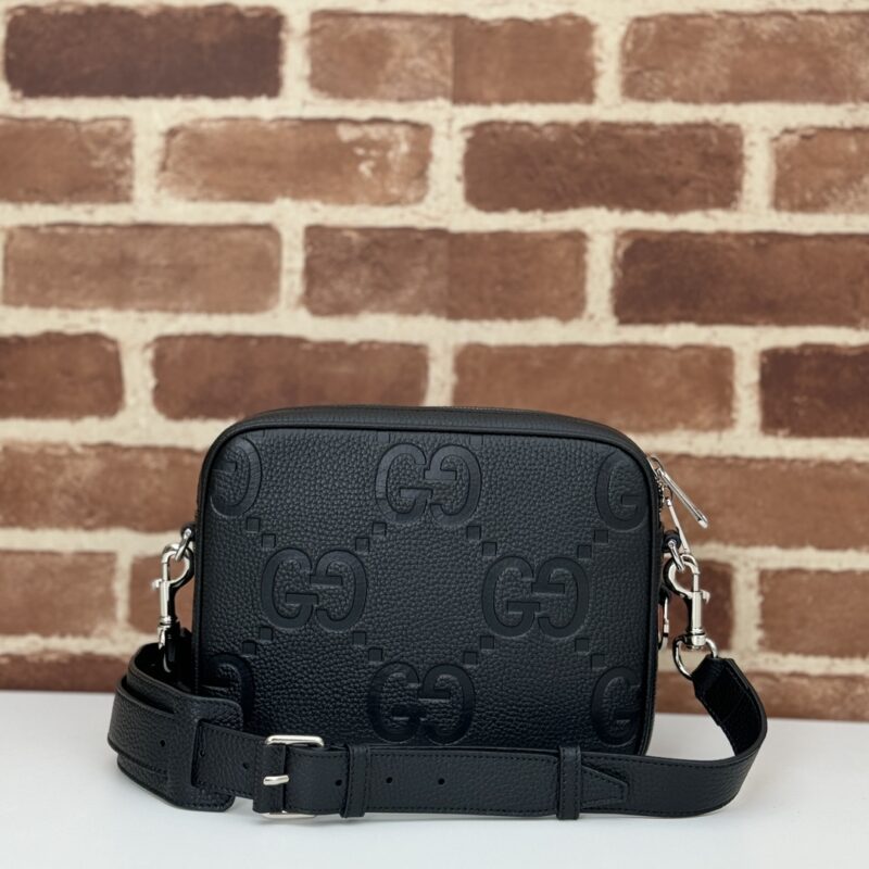 Replica Gucci Jumbo GG Crossbody Black - premium-grade designer purse dupe