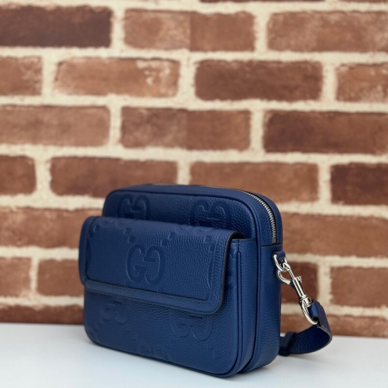 Replica Gucci Jumbo GG Crossbody Blue 3 Replica Gucci Jumbo GG Crossbody Blue - high-end fake designer purse
