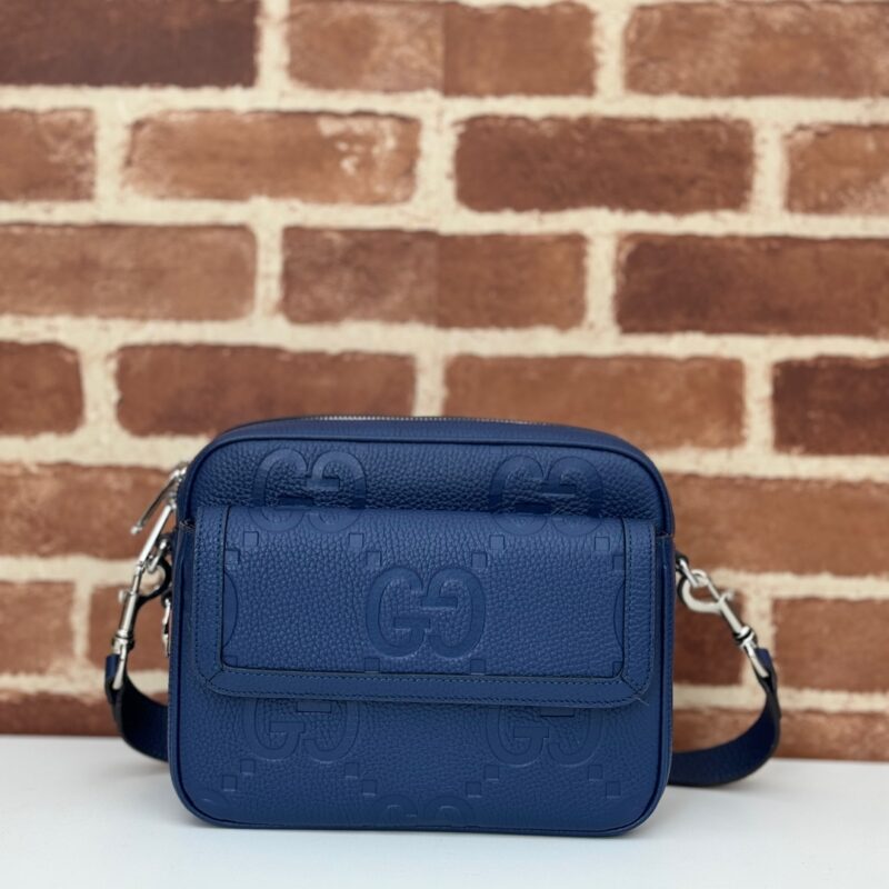 Replica Gucci Jumbo GG Crossbody Blue 1 Replica Gucci Jumbo GG Crossbody Blue - best quality luxury bag dupe