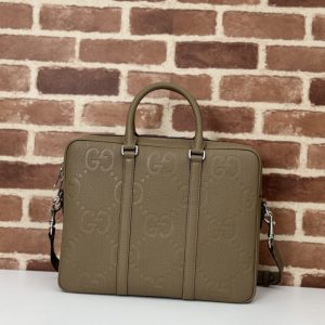 Replica Gucci Briefcase GG Leather Brown 5 Replica Gucci Briefcase GG Leather Brown - high-quality designer bag clone