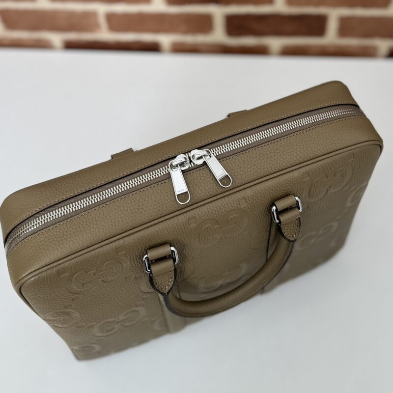 Replica Gucci Briefcase GG Leather Brown 8 Replica Gucci Briefcase GG Leather Brown - high-accuracy replica luxury purse