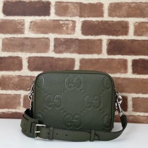 Replica Gucci Jumbo GG Crossbody Green 3 Replica Gucci Jumbo GG Crossbody Green - high-end fake designer purse