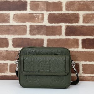 Replica Gucci Jumbo GG Crossbody Green 1 Replica Gucci Jumbo GG Crossbody Green - realistic designer-inspired fake bag