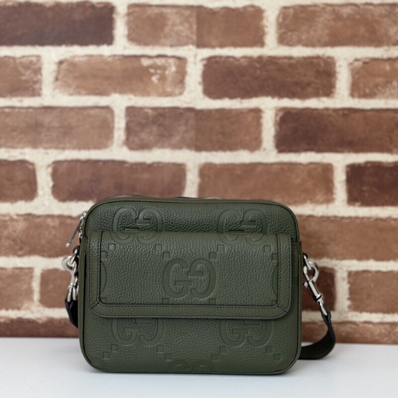 Replica Gucci Jumbo GG Crossbody Green 1 Replica Gucci Jumbo GG Crossbody Green - realistic designer-inspired fake bag