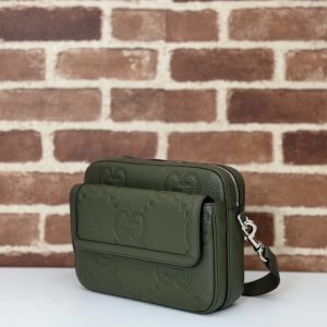 Replica Gucci Jumbo GG Crossbody Green 2 Replica Gucci Jumbo GG Crossbody Green - high-end fake designer purse
