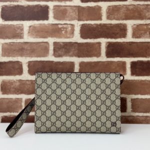 Replica Gucci GG Canvas Pouch Beige 2 Replica Gucci GG Canvas Pouch Beige - premium 1:1 fake handbag model