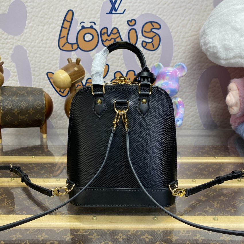 Replica Louis Vuitton Alma Backpack Black 3 Replica Louis Vuitton Alma Backpack Black - premium-grade designer purse dupe