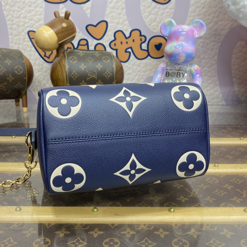 Replica Louis Vuitton Speedy Bandouliere 20 Blue - authentic-look luxury purse replica