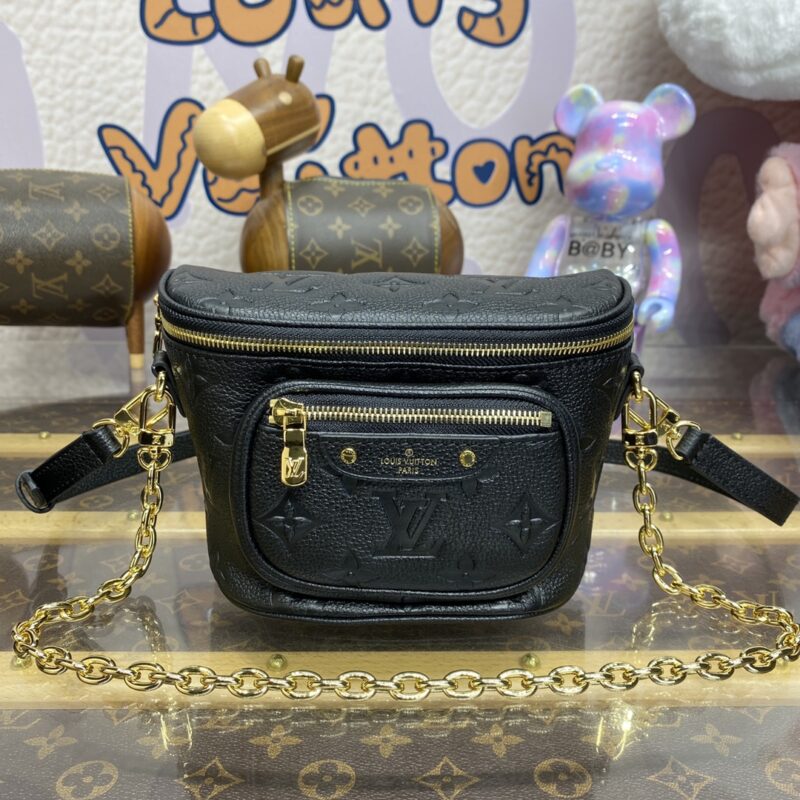 Replica Louis Vuitton Bumbag Mini Full Black 1 Replica Louis Vuitton Bumbag Mini Full Black - high-end fake designer purse
