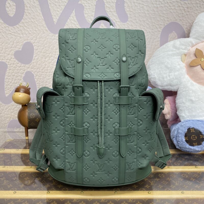 Replica Louis Vuitton Christopher Backpack Green 1 Replica Louis Vuitton Christopher Backpack Green - authentic-look luxury purse replica