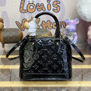 Replica Louis Vuitton Alma BB Black Patent 3 Replica Louis Vuitton Alma BB Black Patent - realistic designer-inspired fake bag