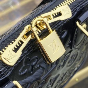 Replica Louis Vuitton Alma BB Black Patent 7 Replica Louis Vuitton Alma BB Black Patent - best quality luxury bag dupe