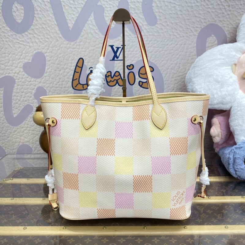 Replica Louis Vuitton Neverfull MM Multi Grid 1 Replica Louis Vuitton Neverfull MM Multi Grid - elite superclone designer purse