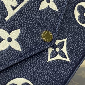 Replica Louis Vuitton Félicie Pochette Blue White - 1:1 designer replica handbag