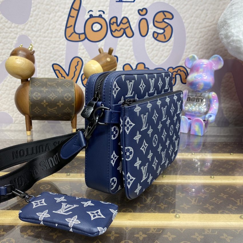Replica Louis Vuitton Trio Messenger Blue&White 6 Replica Louis Vuitton Trio Messenger Blue&White - top-tier luxury replica shoulder bag