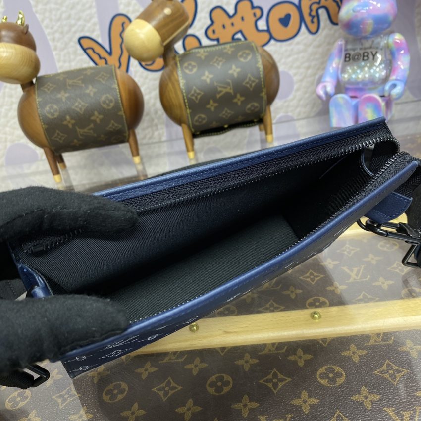 Replica Louis Vuitton Gaston Wearable Wallet Blue 7 Replica Louis Vuitton Gaston Wearable Wallet Blue - premium 1:1 fake handbag model