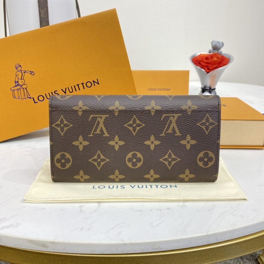 Replica Louis Vuitton Sarah Wallet Brown 3 Replica Louis Vuitton Sarah Wallet Brown - high-quality designer bag clone