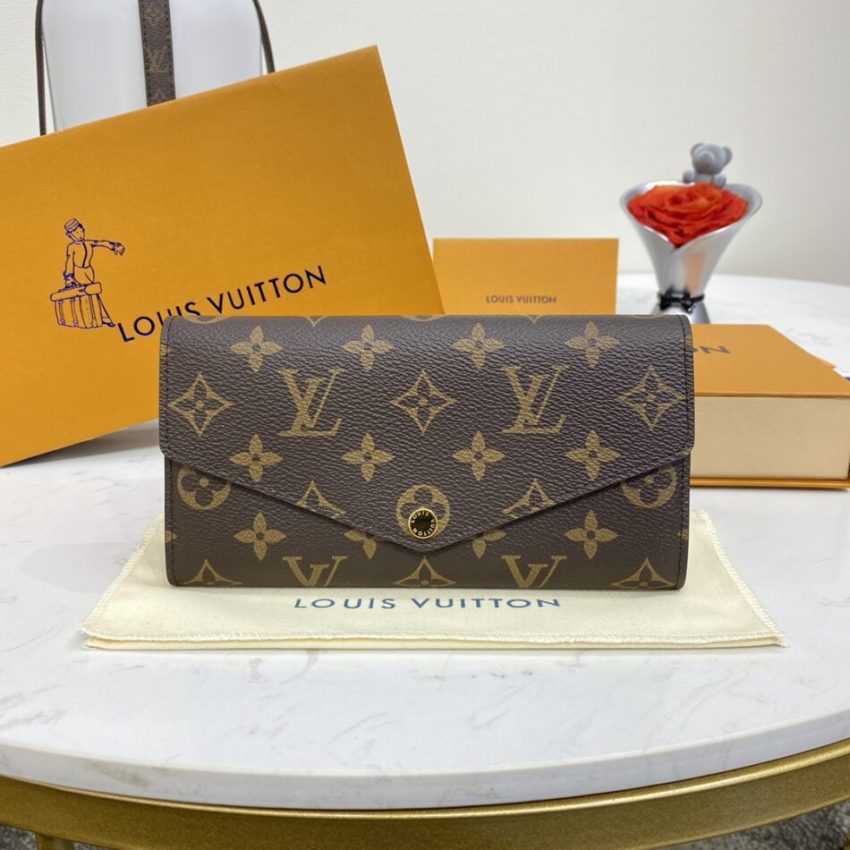 Replica Louis Vuitton Sarah Wallet Brown 1 Replica Louis Vuitton Sarah Wallet Brown - near-authentic luxury replica handbag